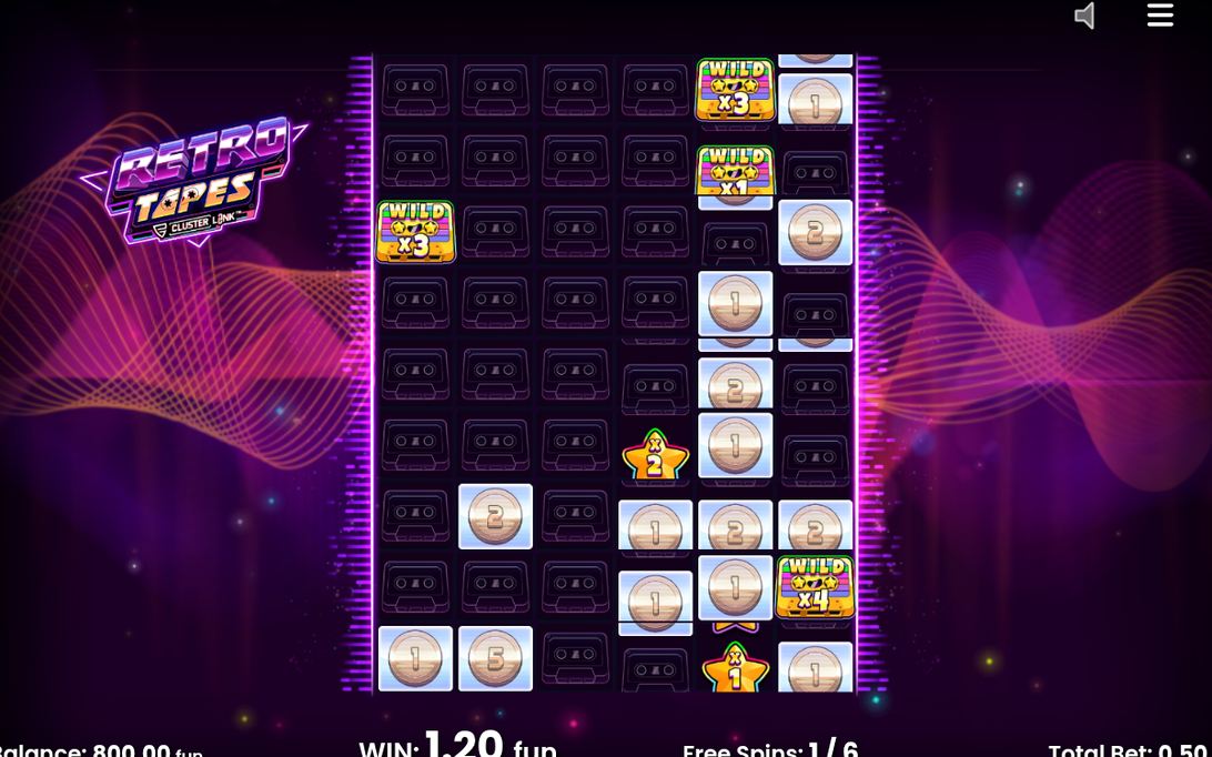 Free Spins round in the Retro Tapes game