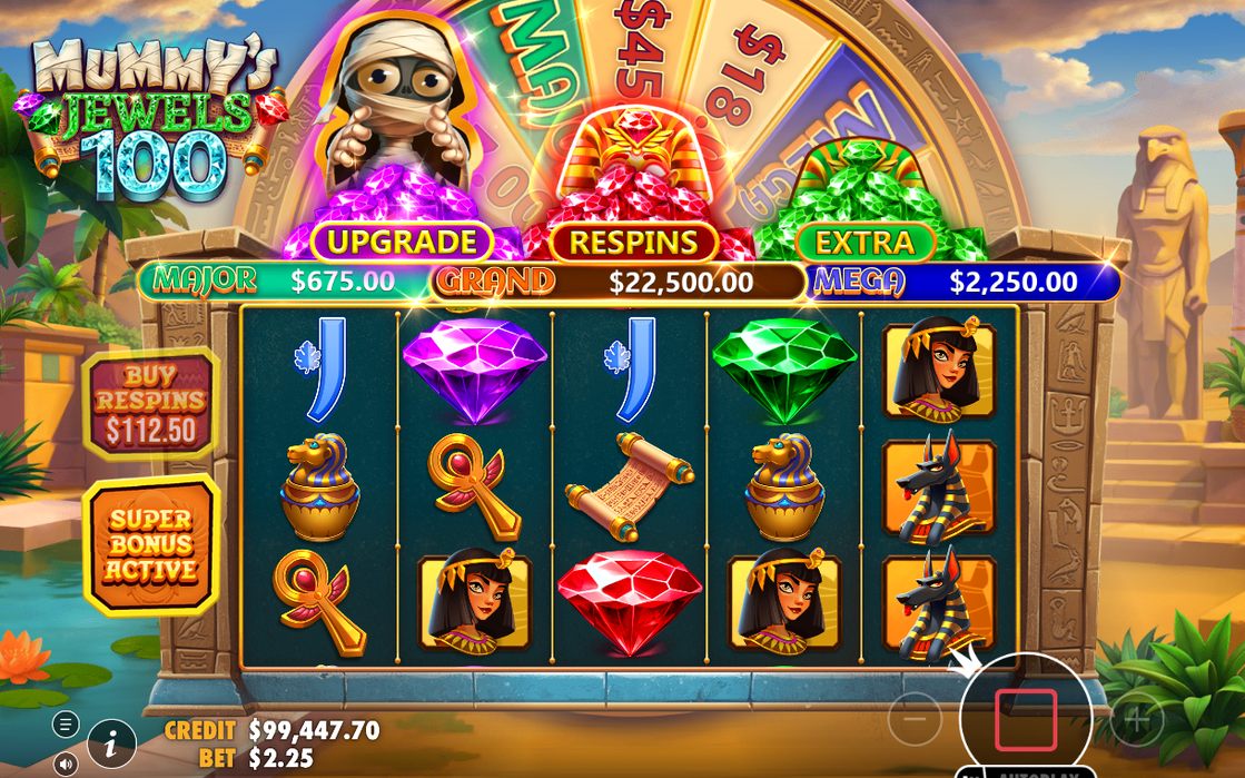 Respins counter showing the remaining spins