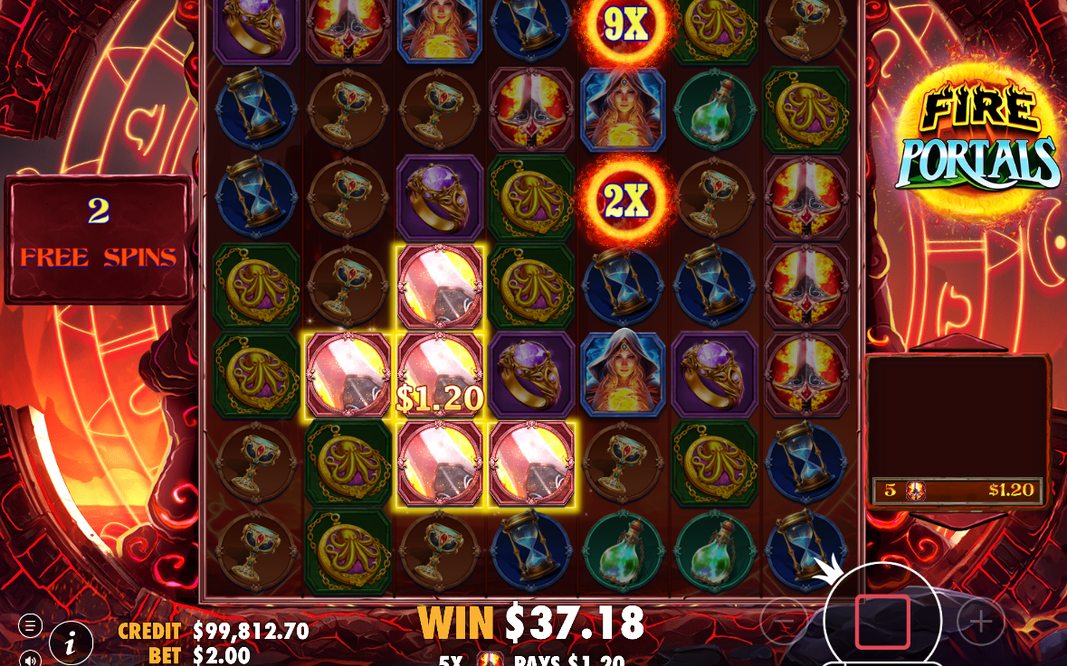 Free Spins round with Wilds held from earlier spins